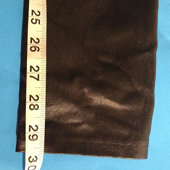 BNWT Stella Luce black faux leather jeans/ pants size medium - Picture 6 of 7